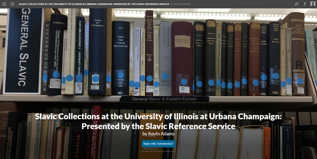Screenshot of the General Slavic Collections landing page